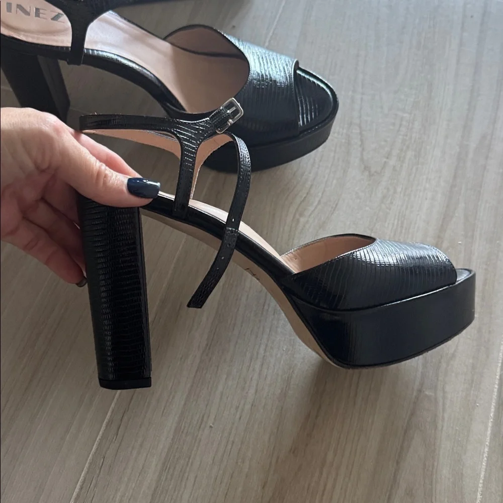 Inez Sama Black Lizard Shoes - Picture 2 of 6